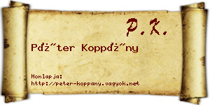 Péter Koppány névjegykártya