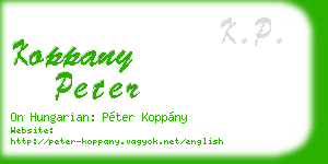 koppany peter business card